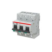2ccg001245r0001 ABB High Performance S800N MCB, 3P, 100A Curve D, 400V AC, 36 kA Breaking Capacity