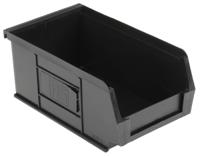 909-6906 RS PRO PP Storage Bin, 165mm x 100mm x 75mm, Black