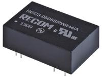 rec3-0505srwh4a Recom REC3 DC-DC Converter, 5V dc/ 600mA Output, 4.5 → 9 V dc Input, 3W, Through Hole, +80°C Max Temp -40°C Min