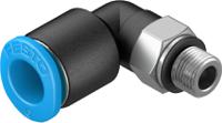 qsml-m5-6-100 Festo Elbow Threaded Adaptor, M5 Male to Push In 6 mm, Threaded-to-Tube Connection Style, 130772