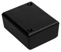 192-0785 RS PRO Black ABS Enclosure, IP53, IK07, Black Lid, 66 x 49 x 28mm