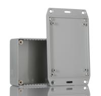 1591sflgy Hammond 1591 Series Grey Flame Retardant ABS Enclosure, IP54, Flanged, Grey Lid, 110 x 82 x 40mm