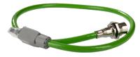 1404367 Phoenix Contact, 0.5m Cat5e, Green M12 to Female RJ45, Aluminium Foil, Tinned Copper Braid Shielded, Terminated PVC