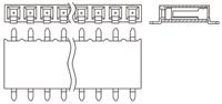 ssm-102-l-sh Samtec SSM Series Right Angle Surface Mount PCB Socket, 2-Contact, 1-Row, 2.54mm Pitch, Solder Termination