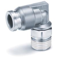 kqb2l04-01s SMC KQB2 Series Male Stud Elbow, R 1/8 to 4 mm, Threaded-to-Tube Connection Style, KQB2L04-01S