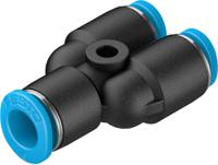 qsmy-6-4 Festo QSMY Series Y Tube-to-Tube Adaptor, Push In 6 mm to Push In 4 mm, Tube-to-Tube Connection Style, 153374