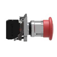 xb4bs8442 Schneider Electric Harmony, Red, Twist to Reset 40mm Mushroom Head Emergency Button