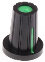 467-6768 RS PRO 17mm Black Potentiometer Knob for 6.4mm Shaft D Shaped