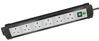 1951563100 brennenstuhl 3m 6 Socket Type G - British Extension Lead, 230 V, IP20