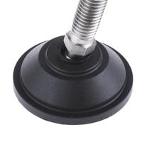 a095029 Nu-Tech Engineering M12 PA Reinforced Nylon Adjustable Foot, 600kg Static Load Capacity 10° Tilt Angle