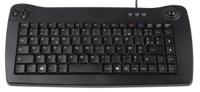 136-9677 RS PRO Wired USB Trackball Mini Keyboard, AZERTY, Black