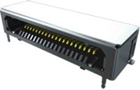 fcs8-30-01-l-s-a-tr Samtec FCS8 Series Horizontal Through Hole Mount PCB Socket, 30-Contact, 1-Row, 0.8mm Pitch, Solder Termination