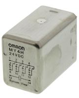 my4h-24vdc Omron Panel Mount Power Relay, 24V dc Coil, 3A Switching Current, 4PDT