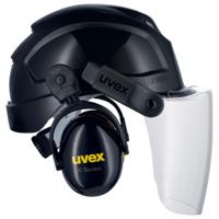 2600215 uvex Pheos Ear Shells with Helmet Attachment, 30dB, Black, Yellow
