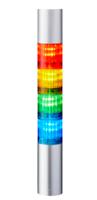 lr4-402wjbu-rygb Patlite LR4 Series Coloured Buzzer Signal Tower, 4 Lights, 24 V dc, Direct Mount