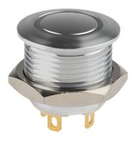 175-8532 RS PRO Illuminated Push Button Switch, Momentary, Panel Mount, 16mm Cutout, SPST, Red LED, 36V dc, IP67