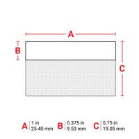 m7-96-417 Brady B-417 White, Transparent Label, 25.40mm Width, 9.53mm Height, 250 Qty