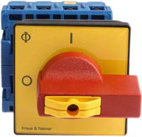 kg64bt204gba007e Kraus & Naimer 4P Pole Panel Mount Isolator Switch - 63A Maximum Current, 22kW Power Rating, IP65
