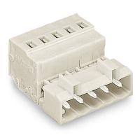 721-603-1 WAGO, 5mm Pitch, 721, 3 Way, Pluggable Terminal Block, Feed Through Plug, Cable Mount, Cage Clamp Termination,