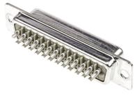 09670254704 HARTING 25 Way Panel Mount D-sub Connector Socket, 2.77mm Pitch