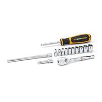 80326 GearWrench 14-Piece Imperial 1/4 in Standard Socket Set with Ratchet, 6 point