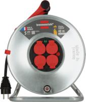 1207931 brennenstuhl 40m 4 Socket Type E - French Extension Reel, 230 V, IP44