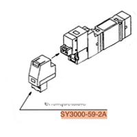 sy3000-59-2a SMC SY3000 Plug-in Socket Assembly, SY3000-59-2A