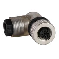 xzcc12fcp42b Telemecanique Sensors Circular Connector, 4 Contacts, Cable, M12 Connector, Socket, Female, IP67, XZCC Series