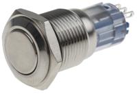811-8389 RS PRO Push Button Switch, Latching, Panel Mount, 16mm Cutout, SPDT, 250V ac, IP65, IP67