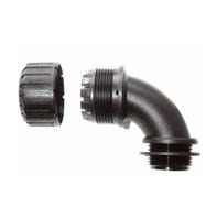 xf16m16c90 Adaptaflex 90° Elbow, Conduit Fitting, 16mm Nominal Size, M16, Nylon 66, Black IP65 rating