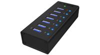 ib-ac618 ICY BOX 7 Port USB 3.0 USB A, USB B  Hub, Adapter Powered, 113 x 46 x 26mm