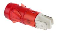 c287000nad Arcolectric (Bulgin) Ltd 2870 Series Red Neon Panel Mount Indicator, 230V ac, 12.7mm Mounting Hole Size, Solder Tab