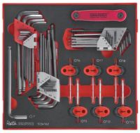 tedht42 Teng Tools 42 piece L Shape Imperial, Metric Hex Key Set, 1.5 → 10 mm, 5/64 → 3/8", T6 → T40