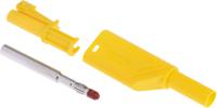 934099103 Hirschmann Test & Measurement Yellow Male Banana Plug, 4 mm Connector, Screw Termination, Nickel Plating