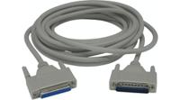 rnd-765-00035 D-sub cable, DB25, m-f 5 m 25-pin maleto