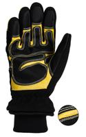 4502000-10 Goldfreeze Coldstore Gloves Yellow, Black Leather Waterproof Gloves, Size 10, Polyvinyl Chloride Coating