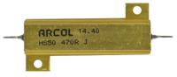 hs50-470r-j Arcol, 470Ω 50W Wire Wound Chassis Mount Resistor HS50 470R J ±5%