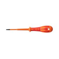 t49245 CK Modulo Insulated Screwdriver, MOD1.5 Tip, 100 mm Blade, VDE/1000V, 195 mm Overall