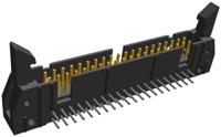5499913-9 TE Connectivity AMP-LATCH Series Right Angle Through Hole PCB Header, 40 Contact(s), 2.54 mm Pitch, 2 Row, Shrouded