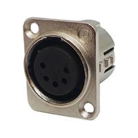 716-0501 Deltron Panel Mount XLR Connector, Female, 50 V ac, 5 Way, Silver Plating