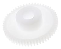 521-7168 RS PRO POM 56 Teeth Spur Gear, 0.5 Module, 6mm Bore Diam, 28mm Pitch Diam, 14mm Hub Diam