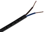 775-6090 RS PRO 3182Y 1 mm² 2 Core Power Cable, H05VV-F, Black PVC, 100m