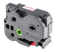 tze-252 Brother Red on White Label Printer Tape, 8 m Length, 24 mm Width