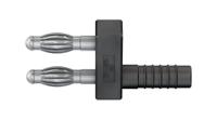 649302-21 Staubli Black Plug Banana Connector, 4 mm Connector, Socket Termination, 32A, 60V, Nickel Plating
