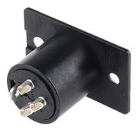 nc3mp-bag Neutrik Panel Mount XLR Connector, Male, 50 V, 3 Way, Silver over Nickel Plating