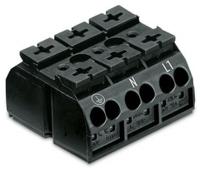 862-1503 WAGO 862 Series Terminal Strip, 3-Way, 32A, 20 → 12 AWG, Wire, Push-In Cage Clamp Termination