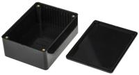 1591sbk Hammond 1591 Series Black Flame Retardant ABS Enclosure, IP54, Black Lid, 110 x 82 x 40mm