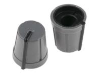 467-6011 RS PRO 13mm Grey Potentiometer Knob for 6mm Shaft D Shaped