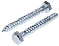 825-203 RS PRO Hex Coach Screw, Steel Bright Zinc Plated, 12mm x 120mm