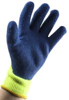 80400080 Ansell PowerFlex Yellow Acrylic Work Gloves, Size 8, Latex Coating